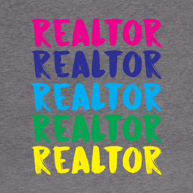 Realtor Rainbow Handwritten T-Shirt by RealTees